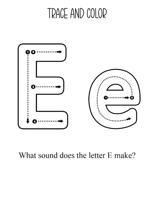 Sample alphabet tracing worksheet